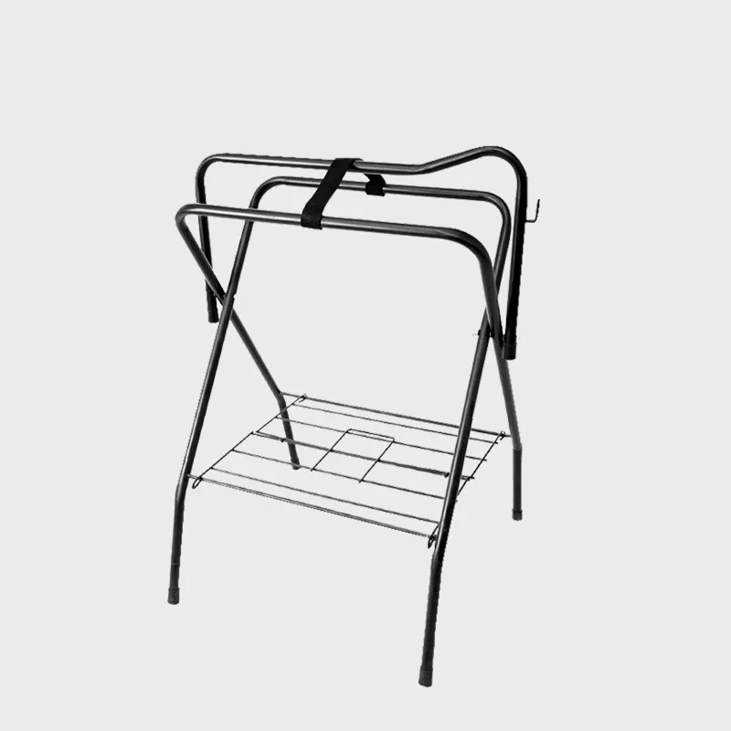 Factory Wholesales Equestrian Portable Fold Down Saddle Rack Collapsible Foldable Horse Saddle Stand Rack