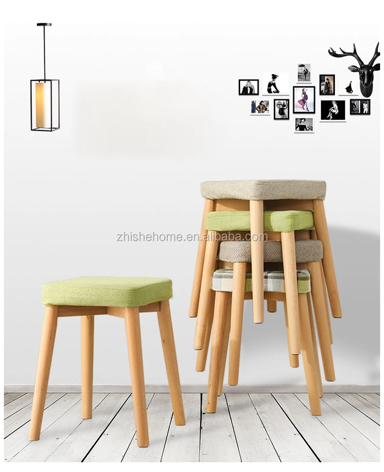 Высококачественная мебель из массива дерева, табурет для макияжа, оттоманка, стул для кухни, гостиной, ресторана, столовой