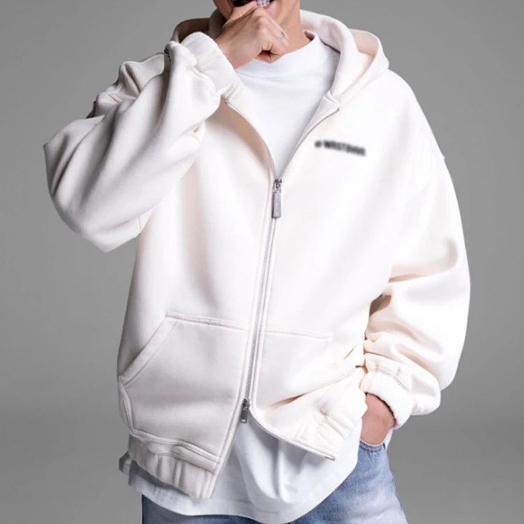 Hoodies for Men Casual Solid Simple Basic Zip-up Hoodie Fashion Wholesale Mens Streetwear Hoodie design OEM Custom