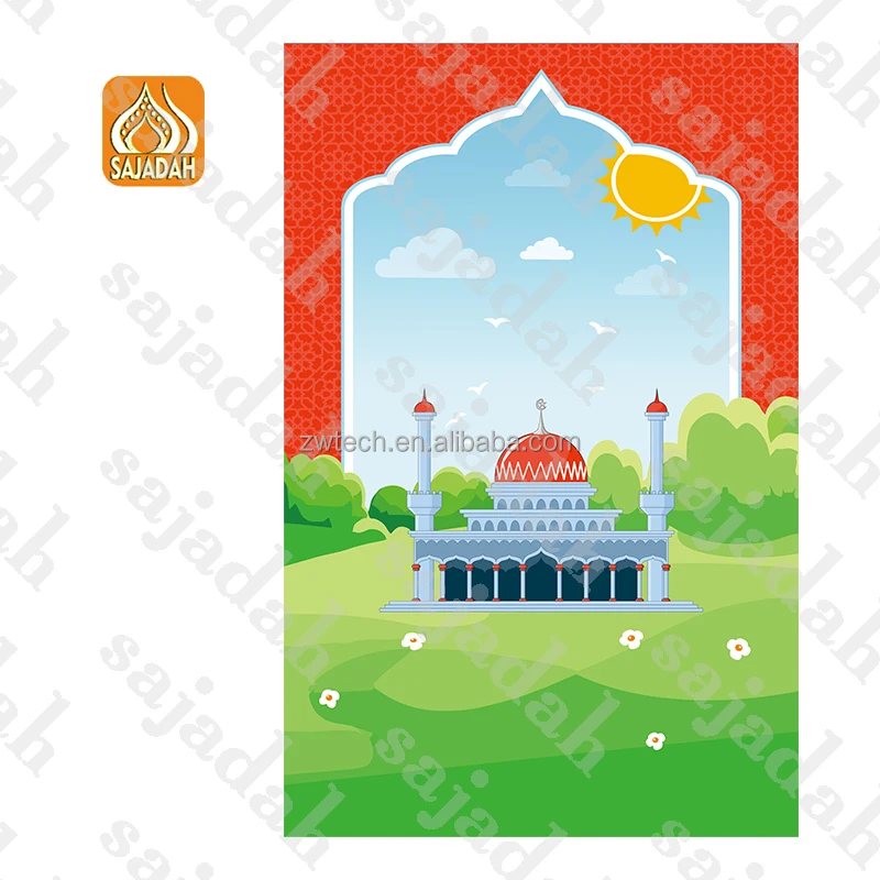Sajadah Best Price Ever Wholesale Kaba Prayer Rug Electronic Turkiye Foldable Portable Kid Prayer Mat Muslim Islamic Toy