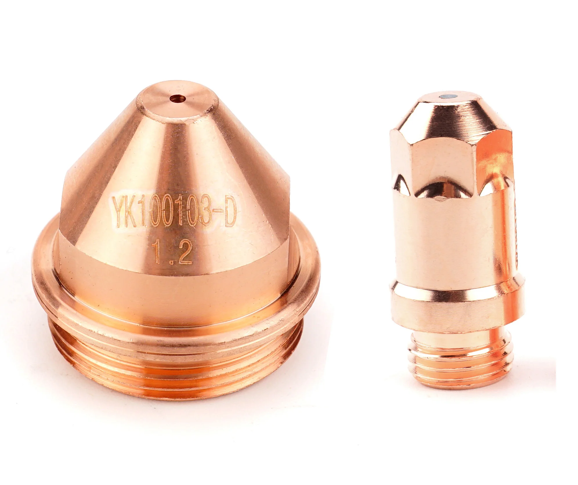 YK100 Copper Nozzle Plasma Cutting Consumables With Electrode for