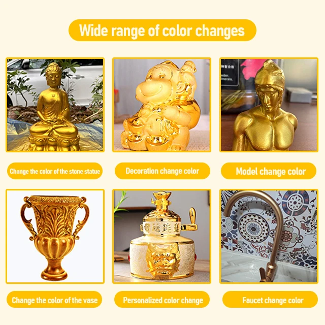 Easy-to-use Gold leaf paint wall painting Metallic Glitter Gold Paint