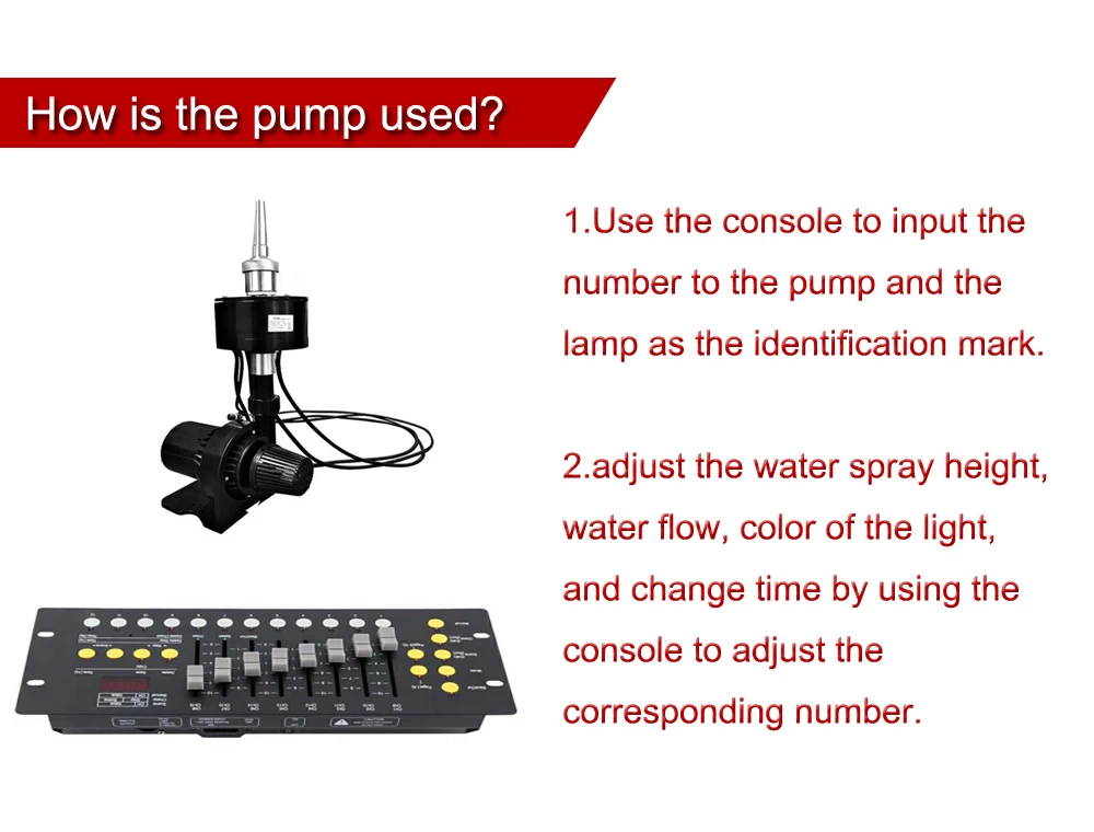 the latest variable speed programmable DC24V dmx512 water pump dry deck music fountain nozzle groun fountain jumping jet