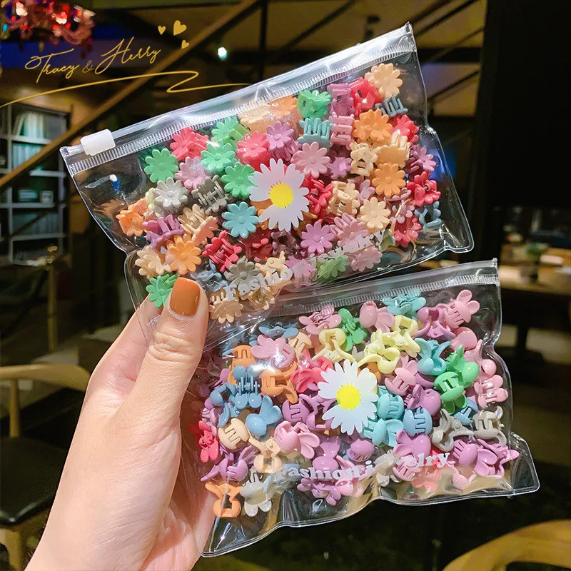 Tracy & Herry Sweet flower mouse cute little hair claw clips hair accessories for Girls Children Kids