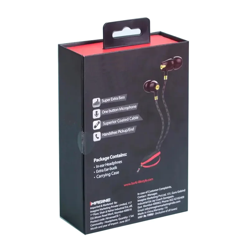 custom large Headphone Earphone Packaging luxury gift packing mailer Cardboard corrugated paper Box headset