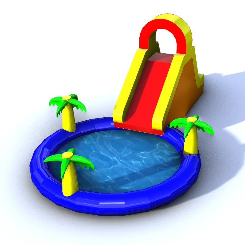 Adults Kids Water Amusement Park Inflatable Water Slide with Single Lane from China