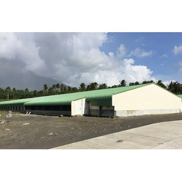modern prefabricated steel structure free range broiler large chicken house poultry farm design for layers egg in china