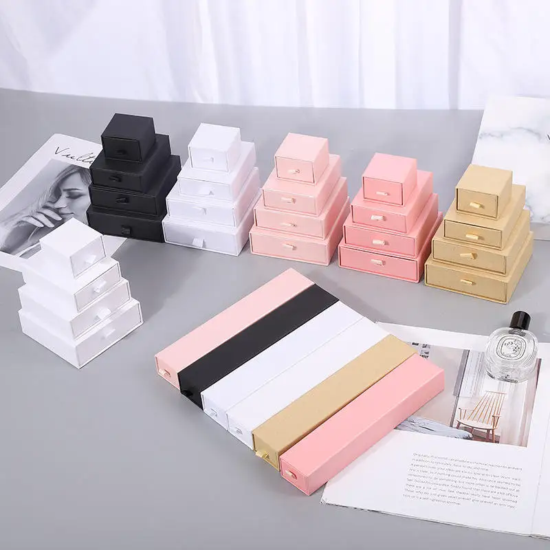 Hot sale ring boxes jewelry packaging custom pandora box logo jewelry packaging drawer box for necklace