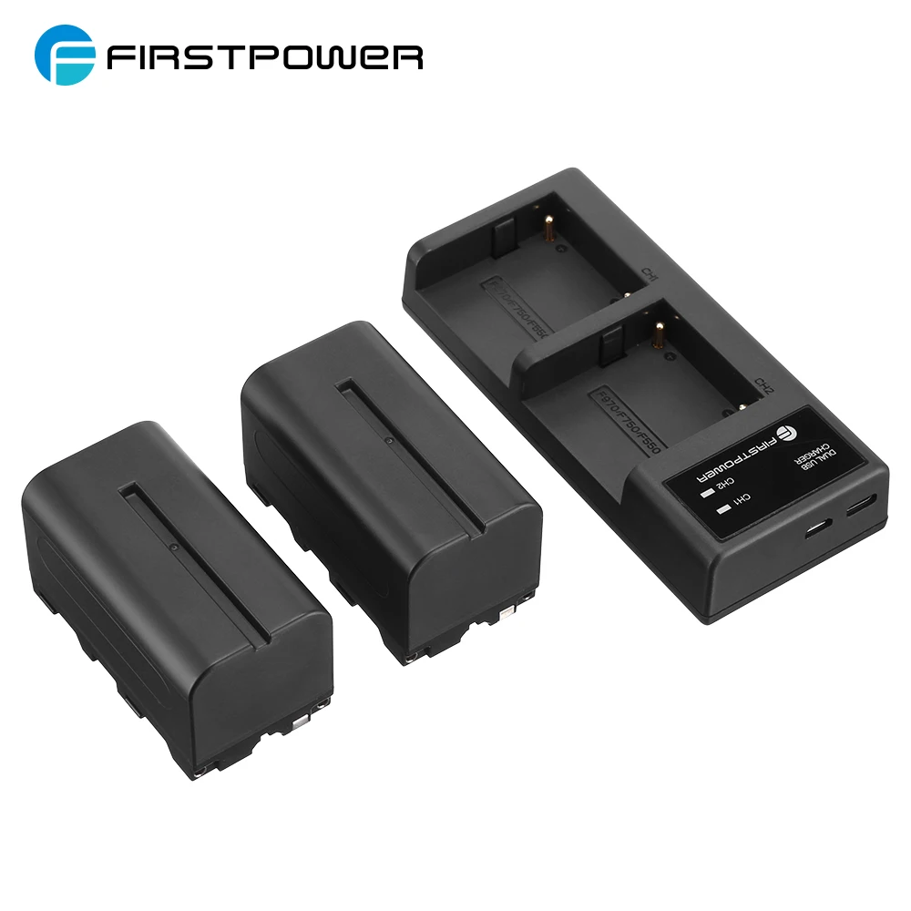 Replacement NP-F750 7.4v 5600mAh Lithium ion Rechargeable Digital Batteries With Charger