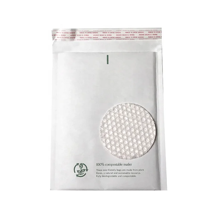 Reusable 100% Recycled Custom Kraft Bubble Mailers Padded Envelopes Bag For Online Store Goods Shipping