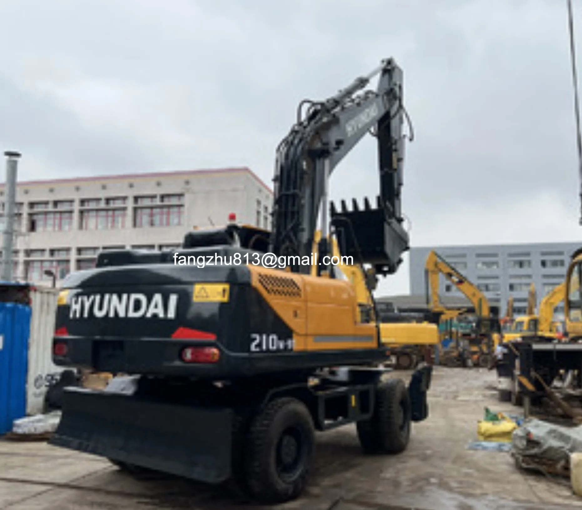 wheel excavator Used Hyundai 210w-9 R210 excavators original condition machinery construction equipments for sale good korea