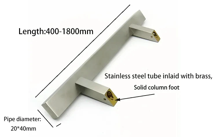 Алюминиевая дверная ручка, 45 градусов