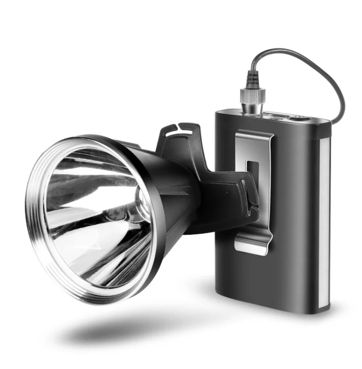 High Visibility 500 Meters Head Torch for Emergency Inspection Aluminum Headlamp with Clip 10W COB 1000 Lumen LED Headlight