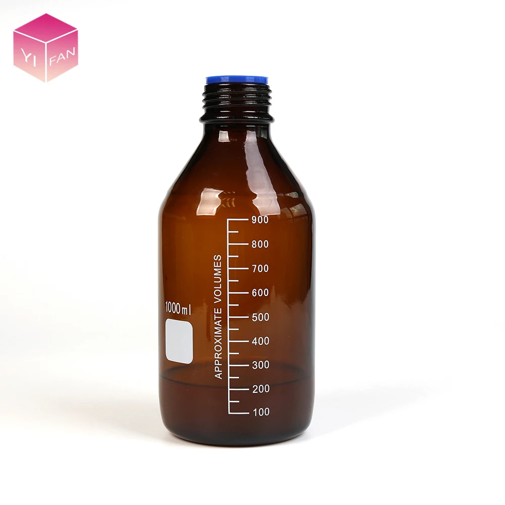 LANJING 3.3 100-2000ml Glass Reagent Bottle with Blue Cap