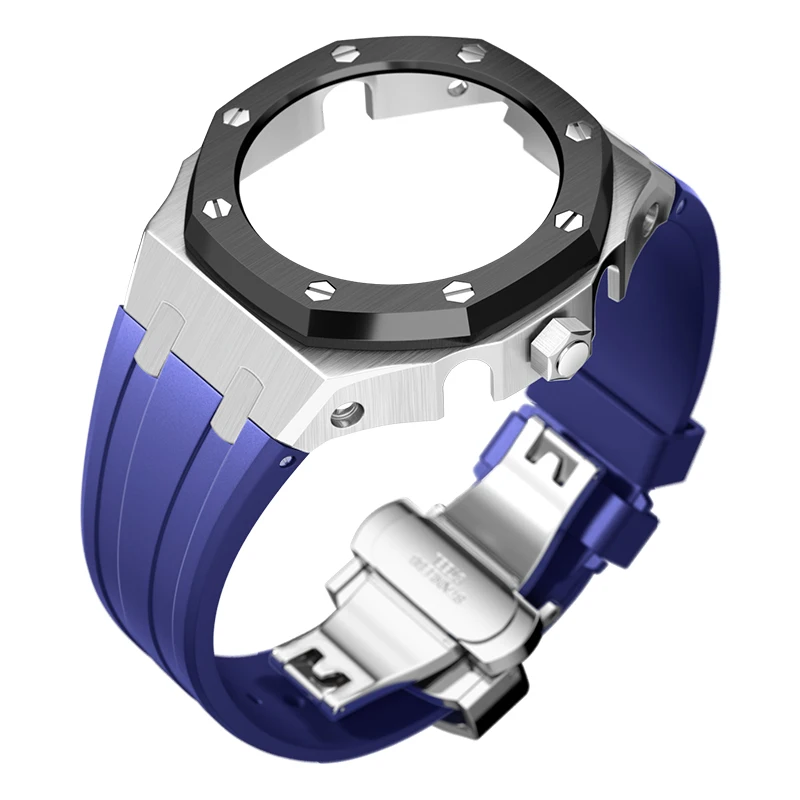 Gien creatives 2021 New Luxury 316L SS metal strap mod case bezel case for GA2100 4th Generation black sliver Modified parts