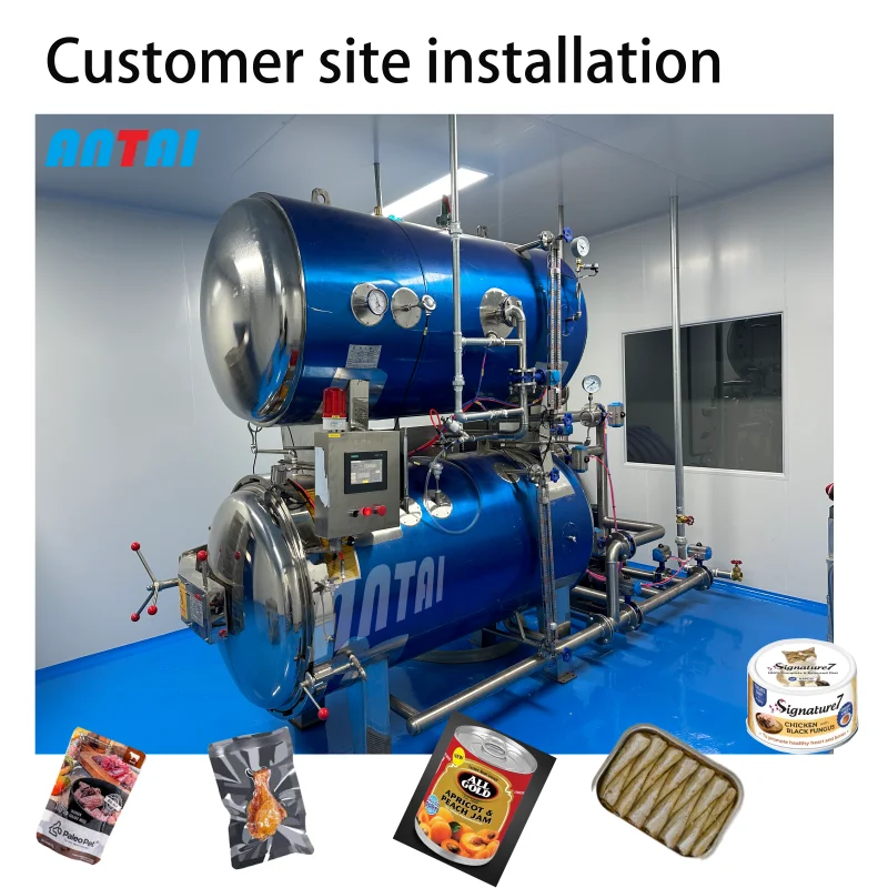 High Quality  Automatic Food Sterilizer High-Pressure Steam Progressing Water Spray Retort Meat Mushroom Pouch Food