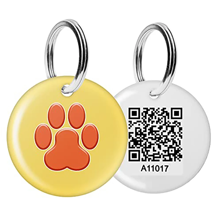 Pet  2D QR Code Scannable Pet ID Tag Stainless Steel QR Code Pet ID Tags Dog Tags
