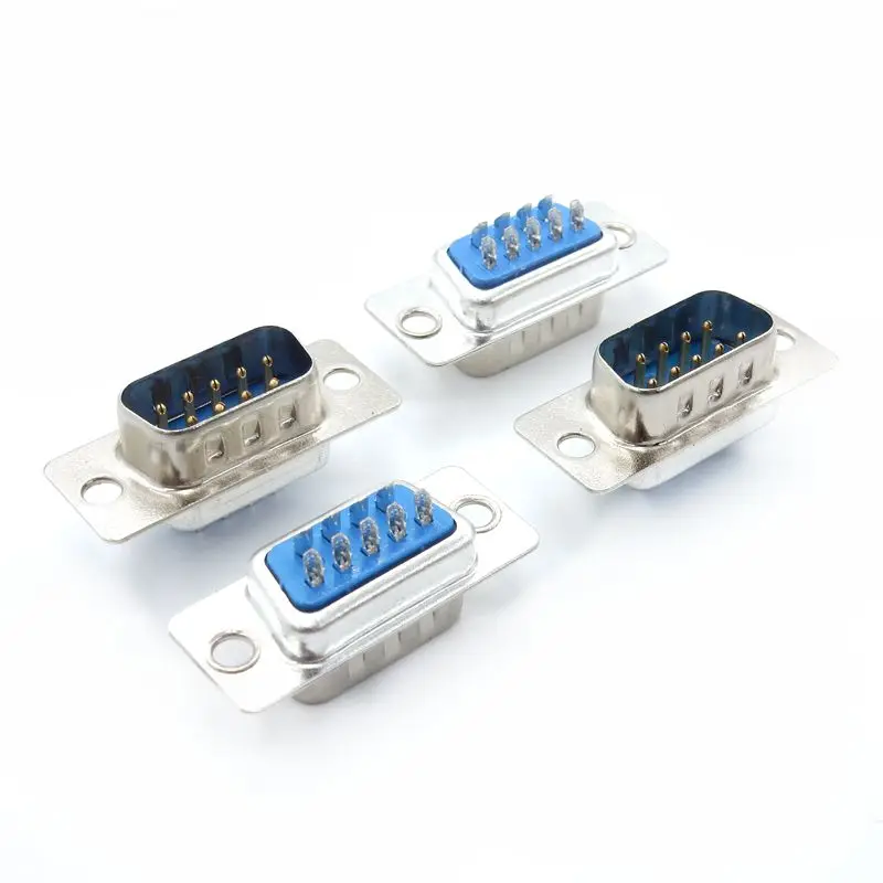 Blue glue wire bonding DB9 connector female socket wire bonding PC converter cable connector 9 hole 9P