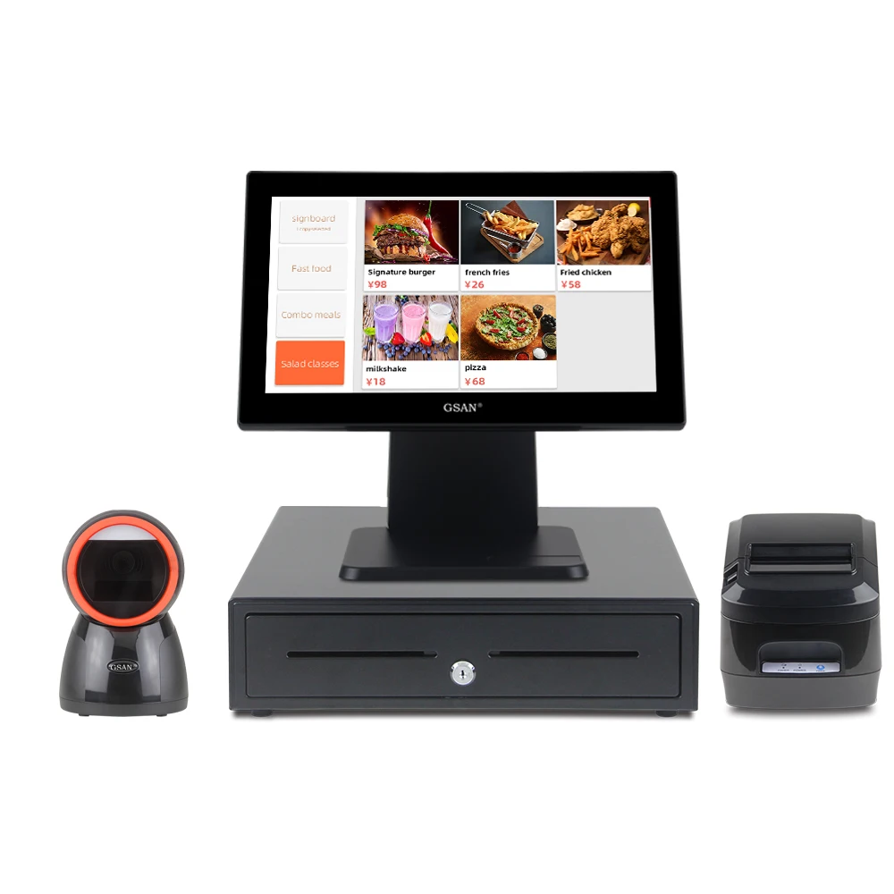 Modern Design HD Resolution Adjustable Angle Dust-Proof Printer Cashier Machine Pos Cash Systems Machine