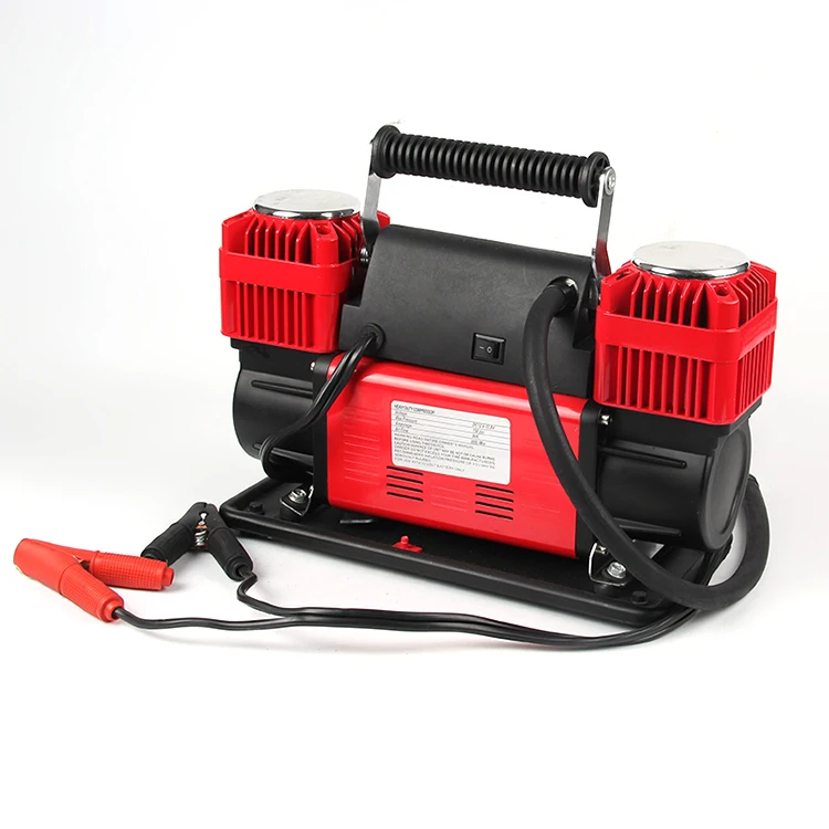180L/MIN 12V /24V Cabled Heavy Duty Tire Compressor with Double Cylinders Fast Inflating 150PSI