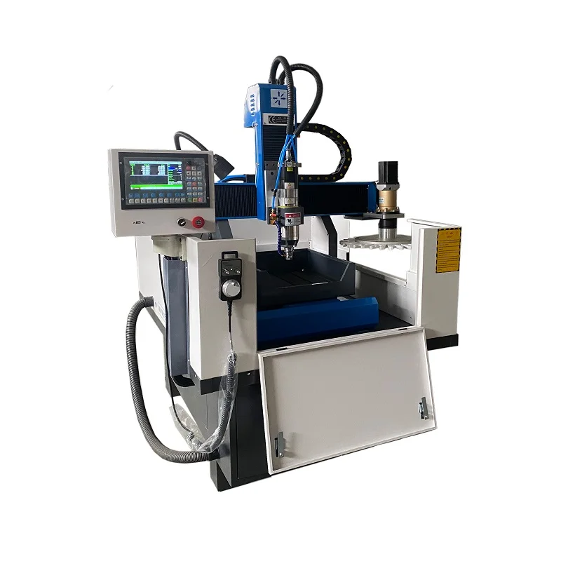 ATC 4040 Mini Metal Shoes Moulds Cnc Router Aluminum Milling Machine with Automatic Tool Change for Carbon Steel