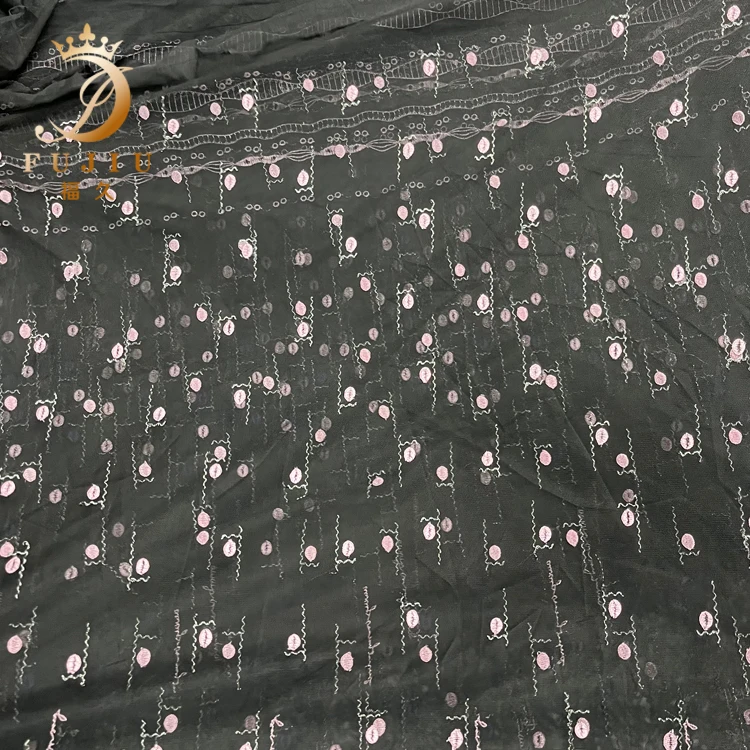 Pretty illusion embroidery fabric tulle fabric textiles