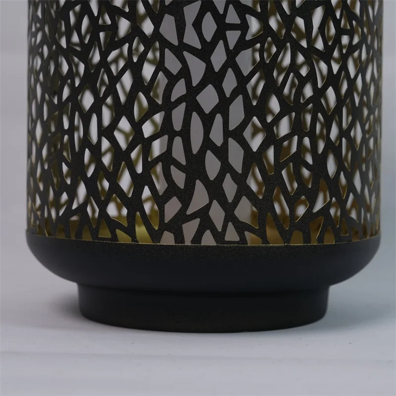 Garden night atmosphere decoration hanging lanterns Cylinder metal lantern projection iron hanging lamps