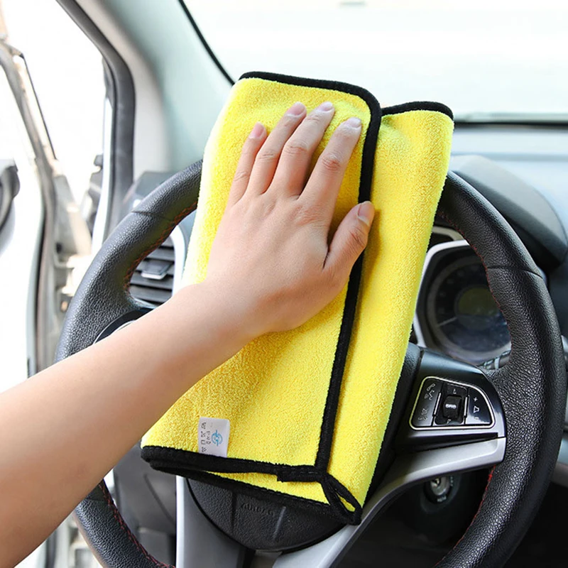 Purple Microfiber Wash Cloth for Car Cleaning Towel Premium Chenille