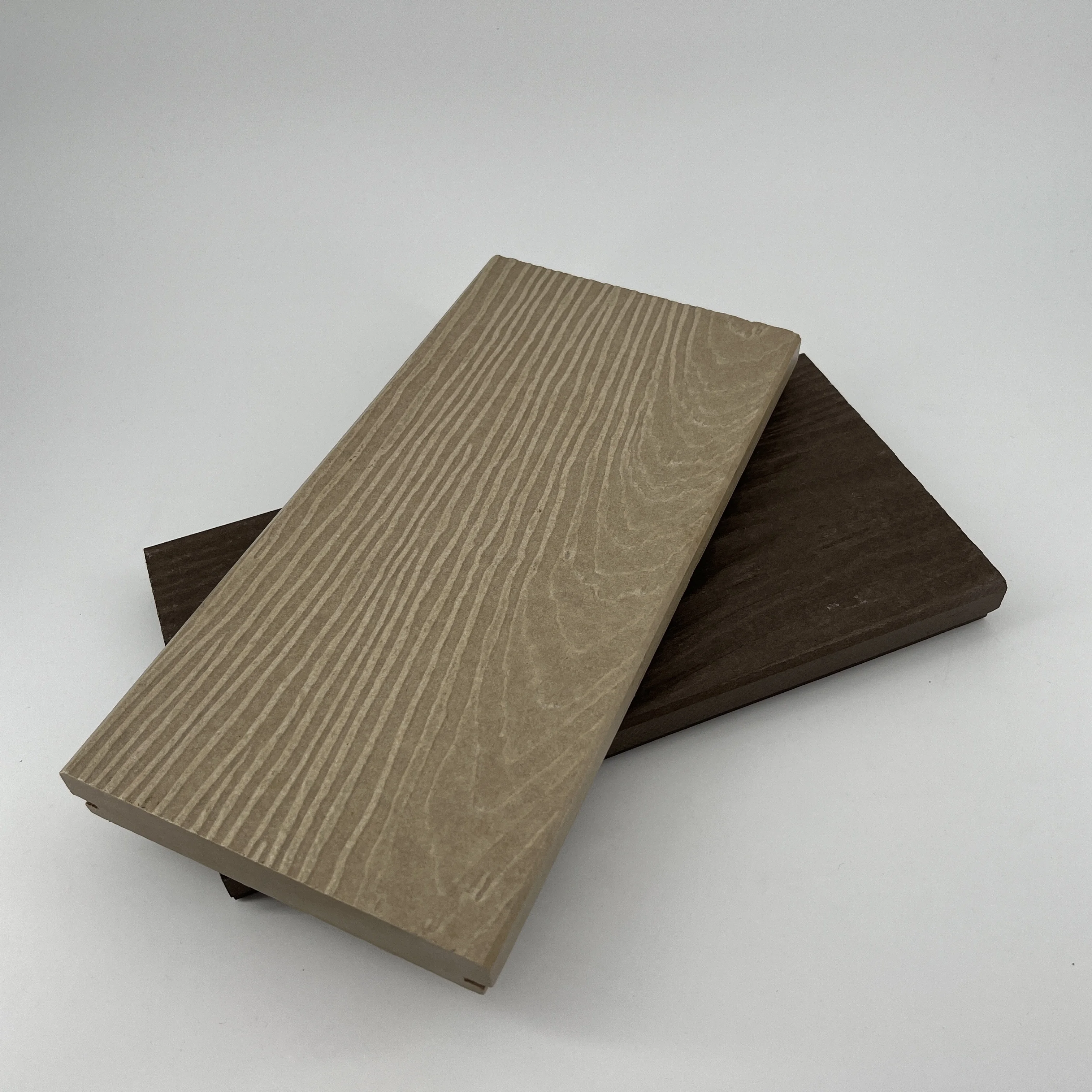 Walnut Anti-Fading Composite Decking Tiles for Garden Courtyard Waterproof Outdoor Flooring Wood Grain Surface Anti-Slip Feature