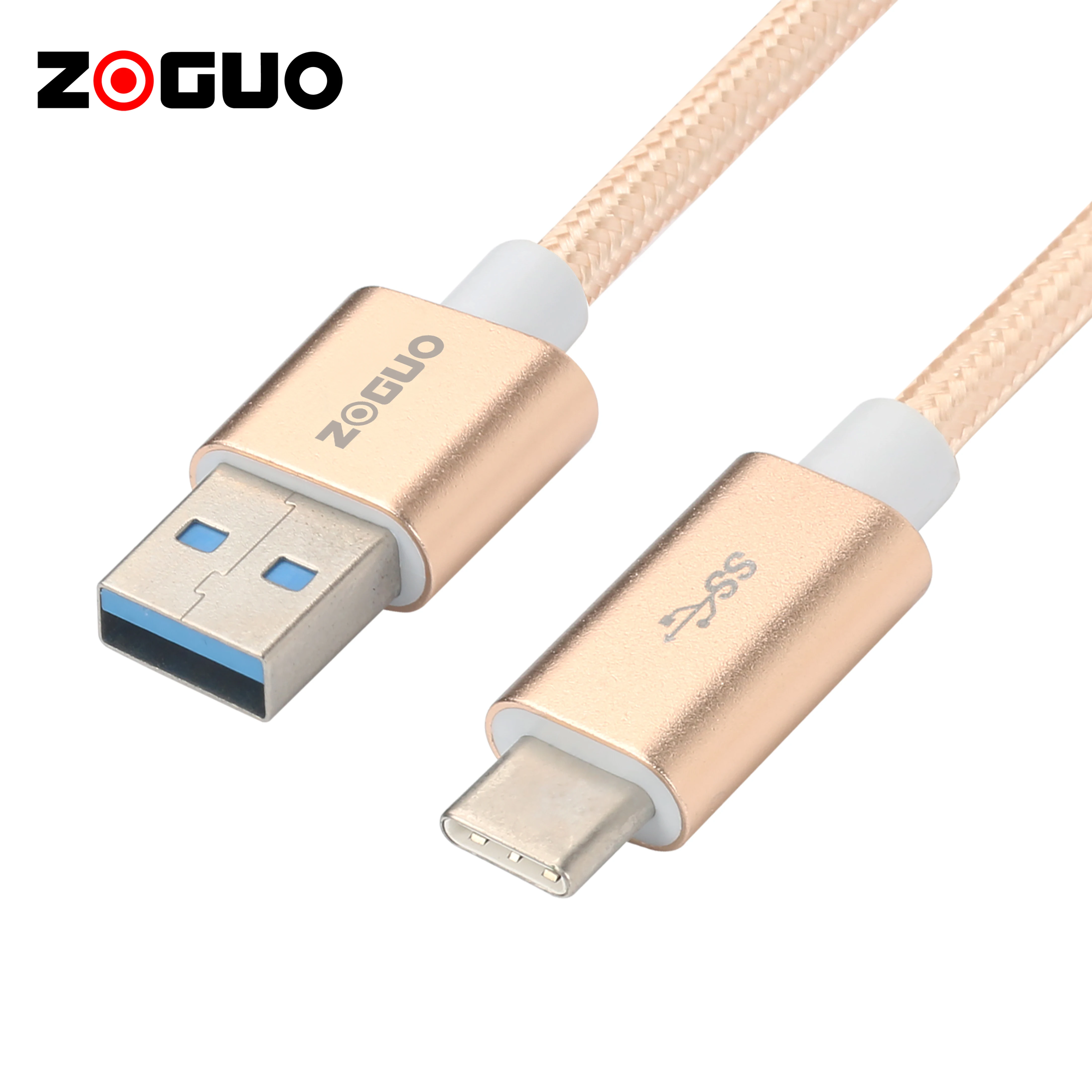 Плетеный кабель USB 3 1 Type-A на Type-C 3A для быстрой зарядки мобильного