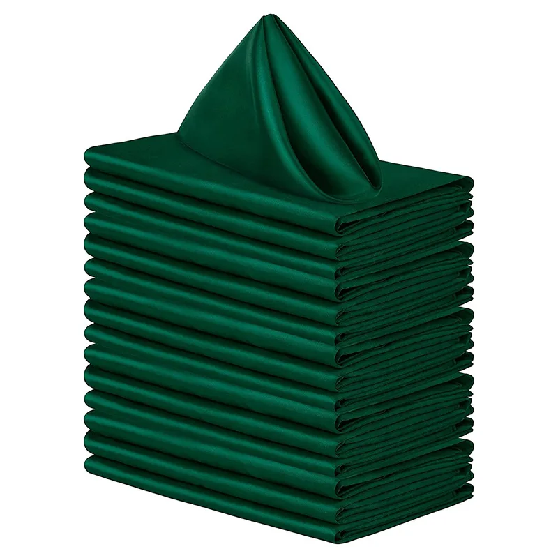 50cmx50cm Square Satin Table Napkins Soft Handkerchief Romantic Wedding Banquet Table Cloth Dinner Decoration Custom Napkins