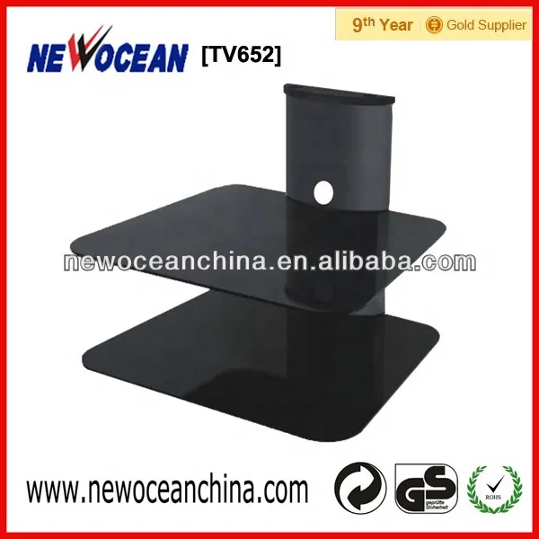 TV652 Glass Wall Shelf TV Mount for DVD Player