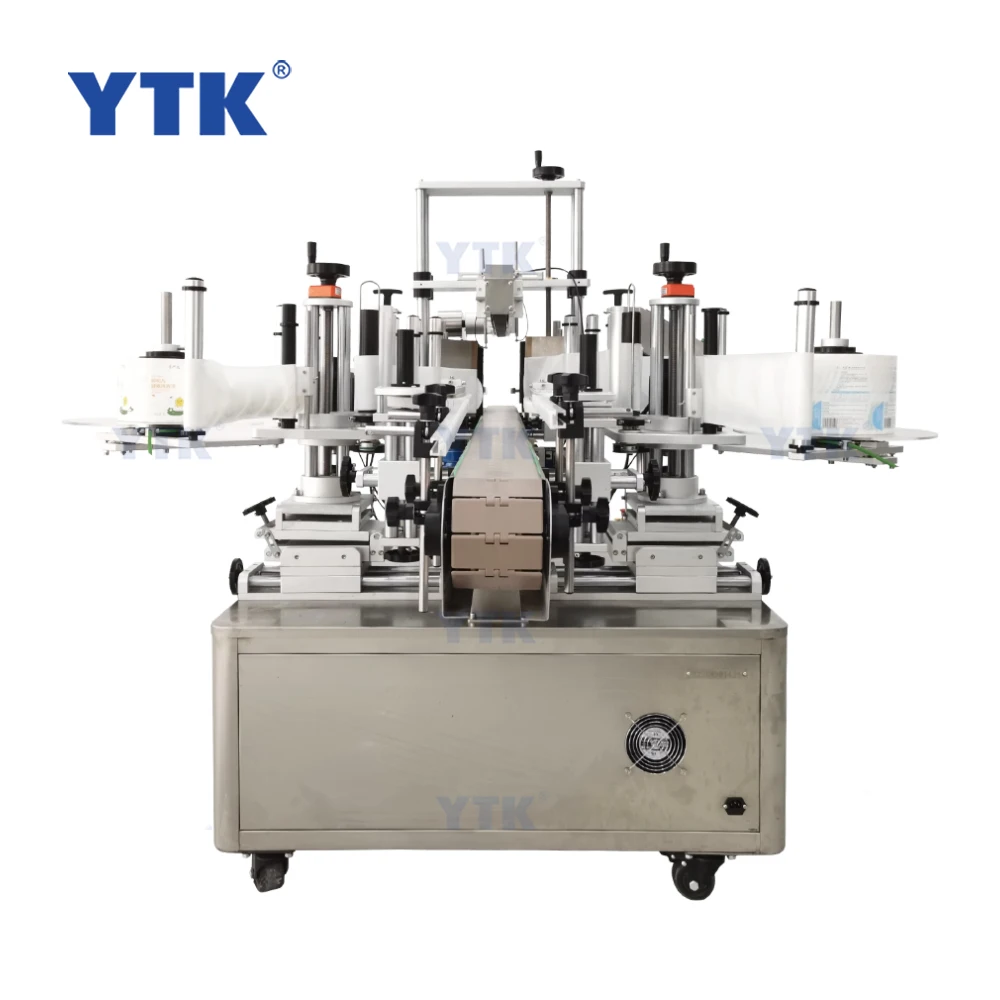 Automatic double side labeling machine,square bottle labeling machine,automatic labeler application front and back side labeling