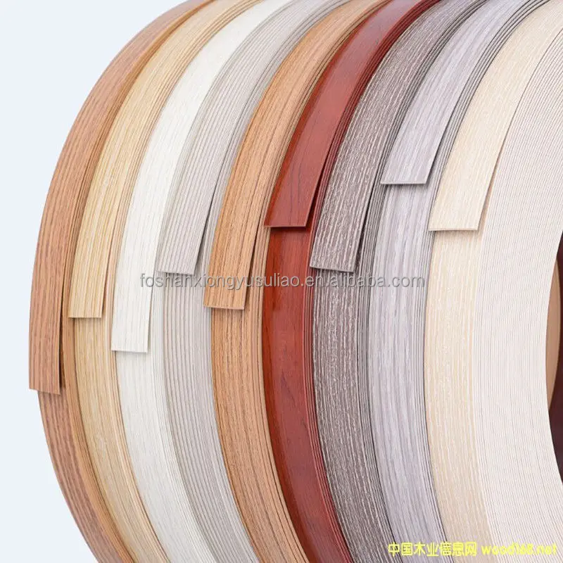 China product thickness uniformity plastic door edge strips high gloss pvc edge banding edge banding home furniture