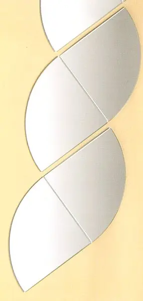 Factory Price Smooth Non-deformed Glass Mirror Tile for Wall Decorative with Shape Design