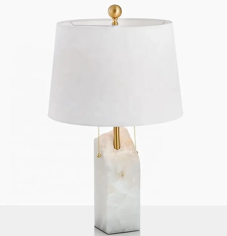 jansoul fancy alabaster marble table lamp for living room hotel villa decoration