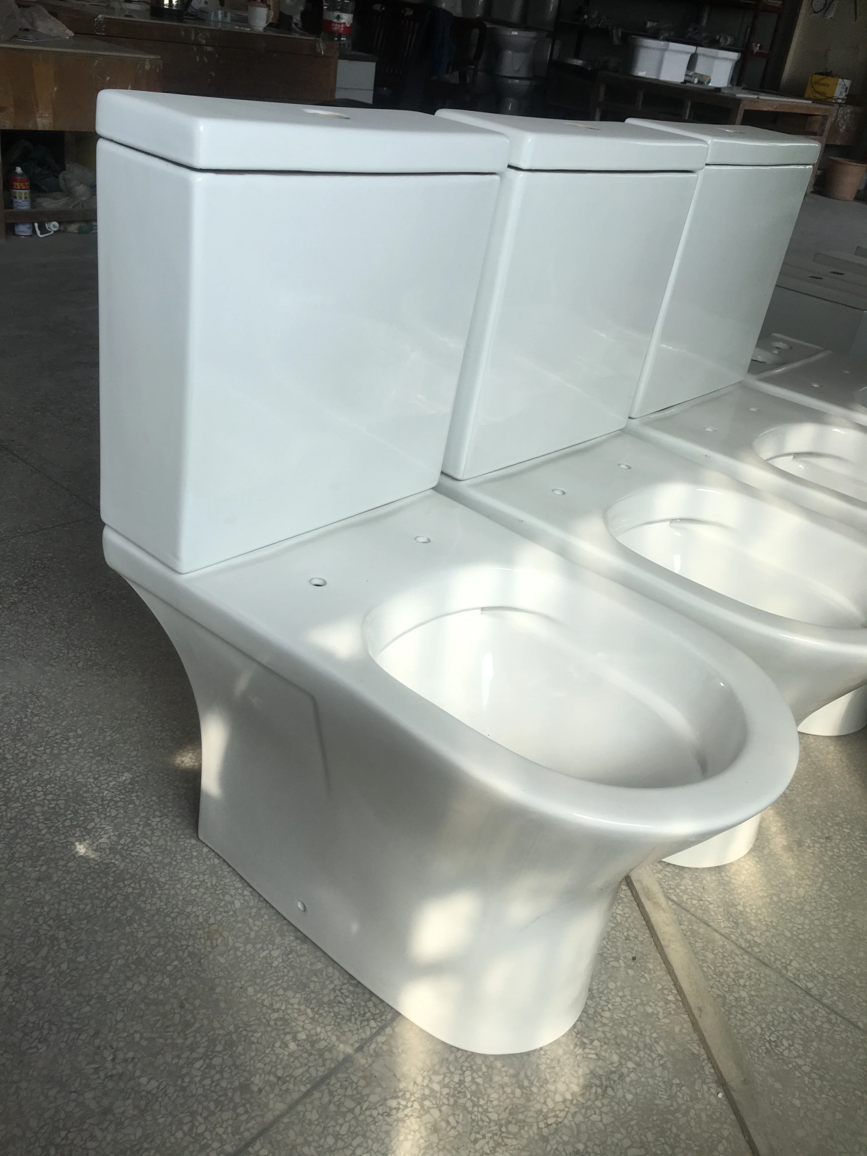 Chaozhou Wc Sanitary Ware European Western P Trap Washdown 2 Pc Water Closet Bathroom Ceramic Two Piece Toilet