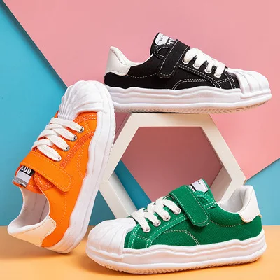 Choushan OEM Sapatos Masculinos Cute High Quality Cotton Canvas Fabric Children Sports Shoes