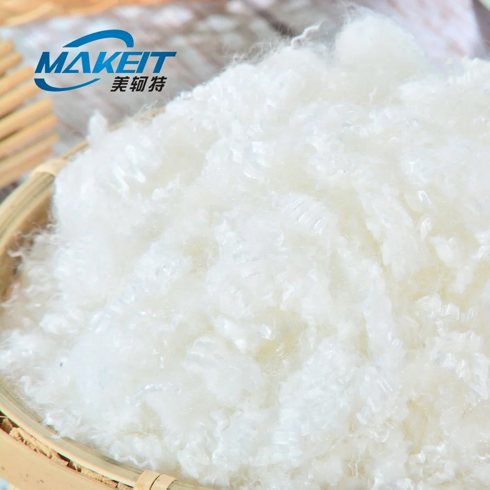 3Dx64MM Hollow conjugated polyester staple fibre Virgin  in India Ball Fibre