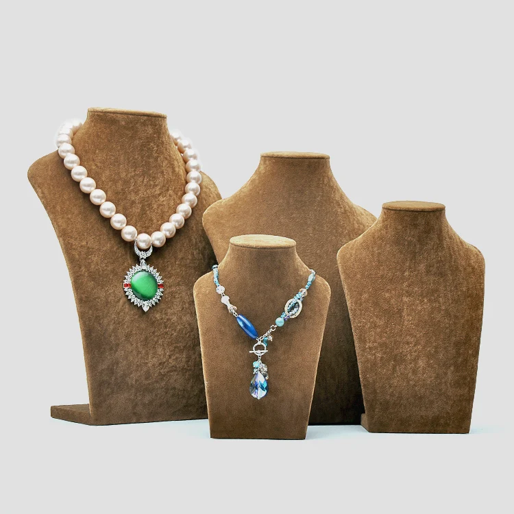 famous portraits fashion cheap beautiful realistic half female mannequin bust velvet jewelry necklace display stands