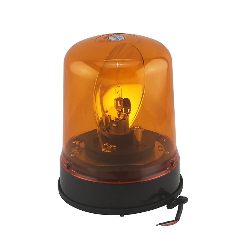 Super Bright DC12-24V halogen Rotating emergency warning Beacon,  PC lens Amber revolving  Safety Traffic Rotary Lamp for Britax