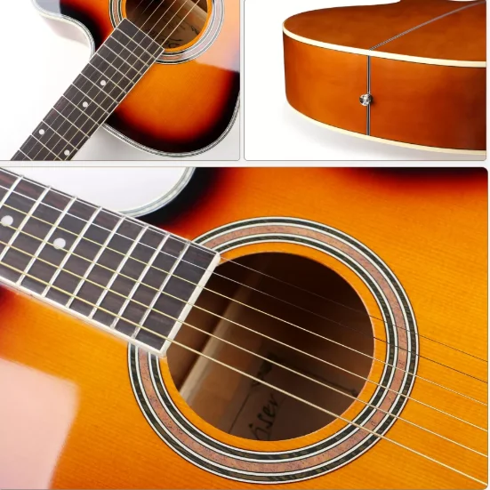 left handed rosewood acoustic guitar deviser 40 inch