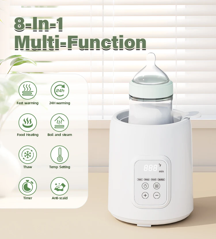 Baby Bottle Warmer for Breast milk and Formula - Electric Fast Milk Bottle Heater  Baby Food Warmer with Timer and Auto Shut Off