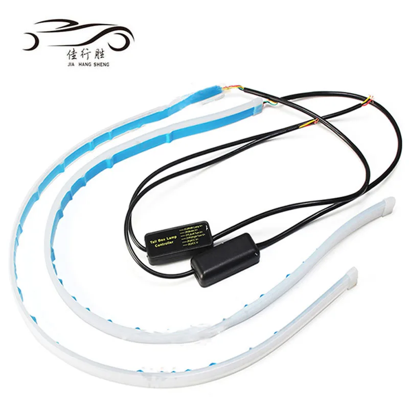 30CM 45CM  60CM LED Strip Lights DRL Daytime Running Light Sequential Flash H/L LED Headlight Strips led lights for decoration