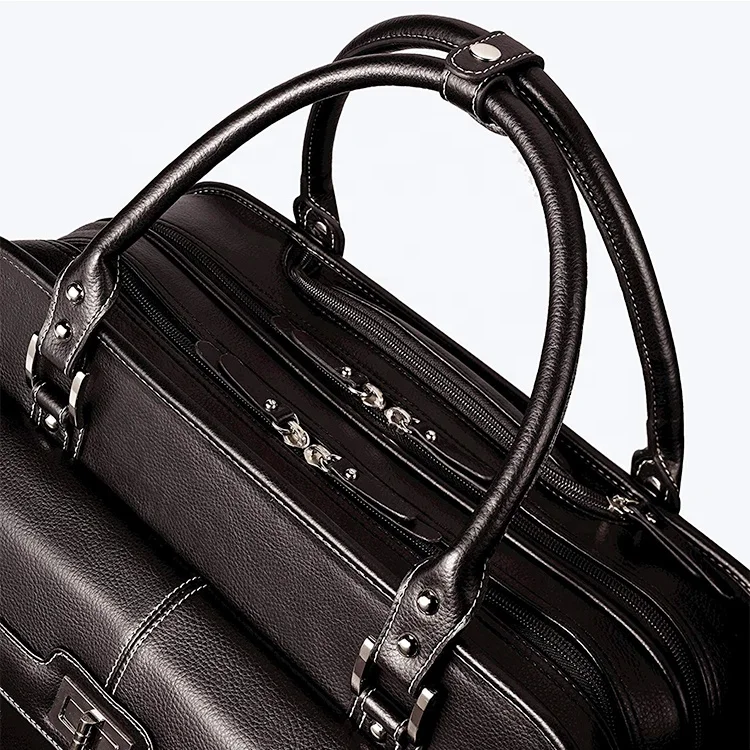 buy 2019 best best black office carry on leather laptop business trip travel suitcase on wheels