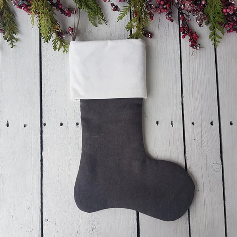 Рождественские чулки, фермерские украшения, Индивидуальные Стеганые Семейные рождественские льняные чулки