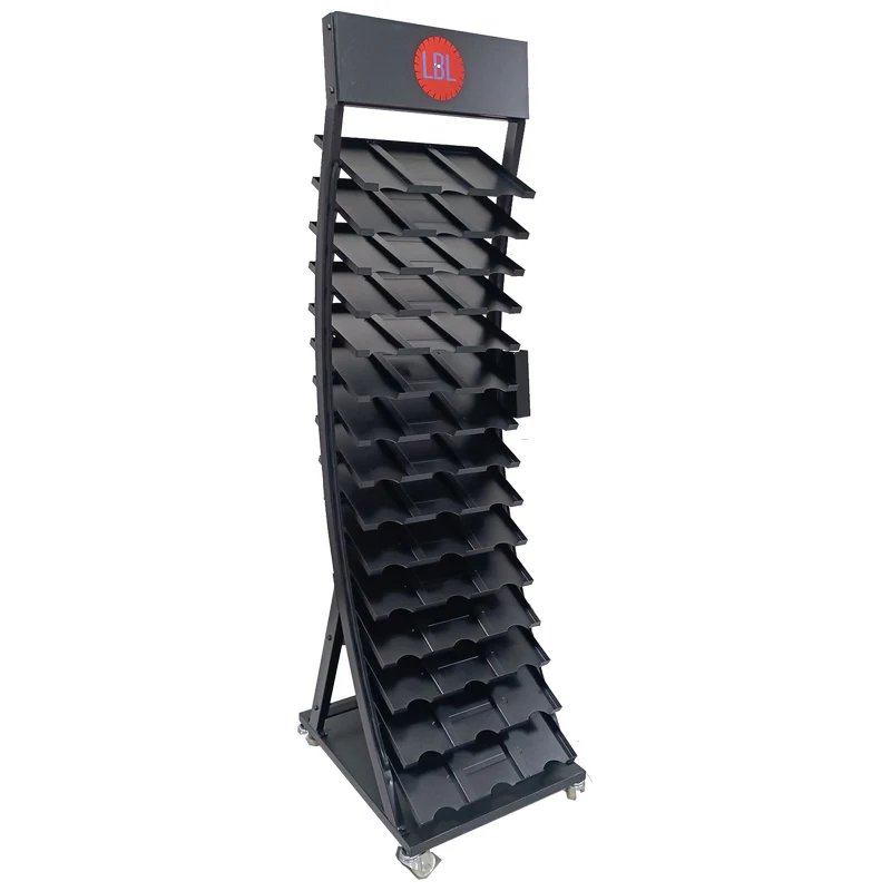 Customized stone quartz display shelf Ceramic Tile Showroom Stone Display Stand