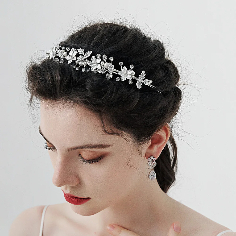 huanhuan Baroque headband flower pearl children adult headwear wedding dress photo bride accessories