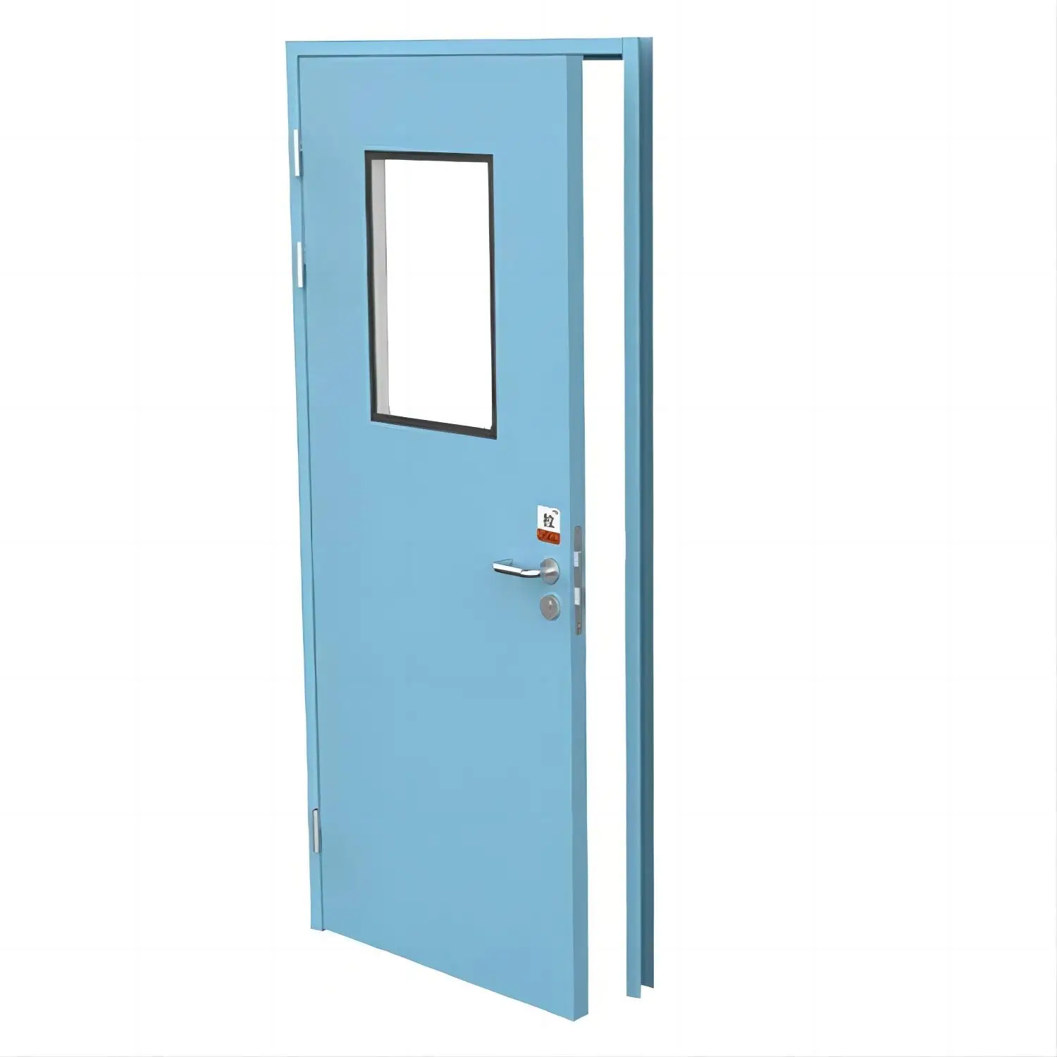 Professional Supplier Single Leaf Multipurpose Clean Room Fire Safety Exit Clean Steel Door With View Window