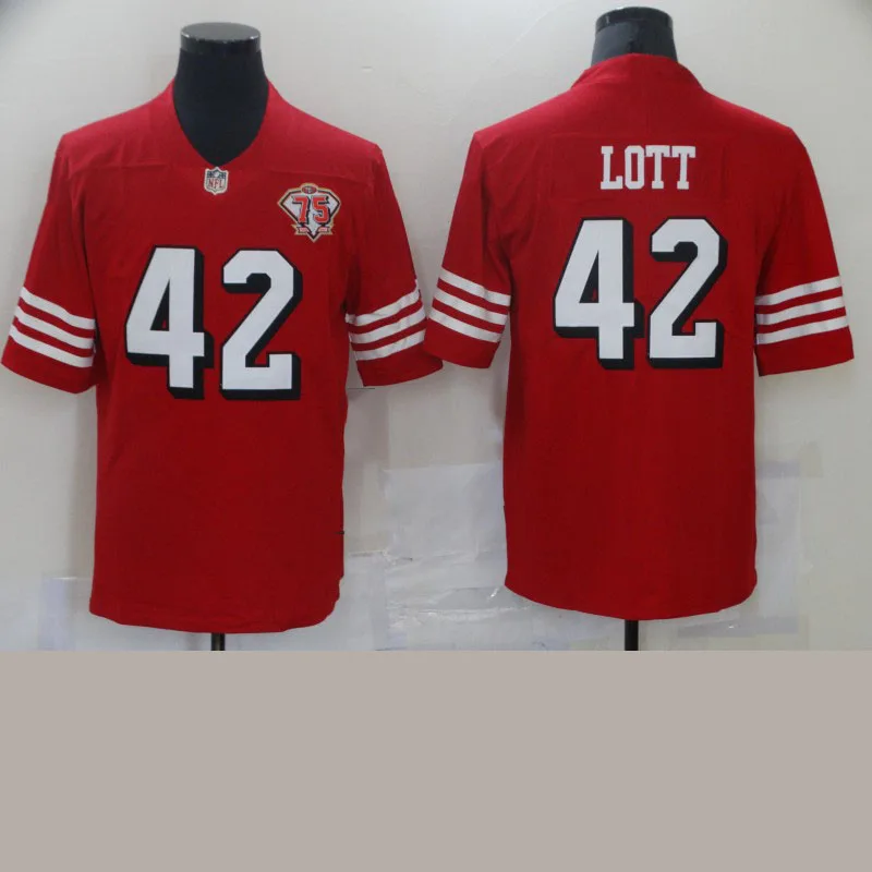 #44 Juszczyk # Lott  2021 wholesale high quality embroidery football jersey